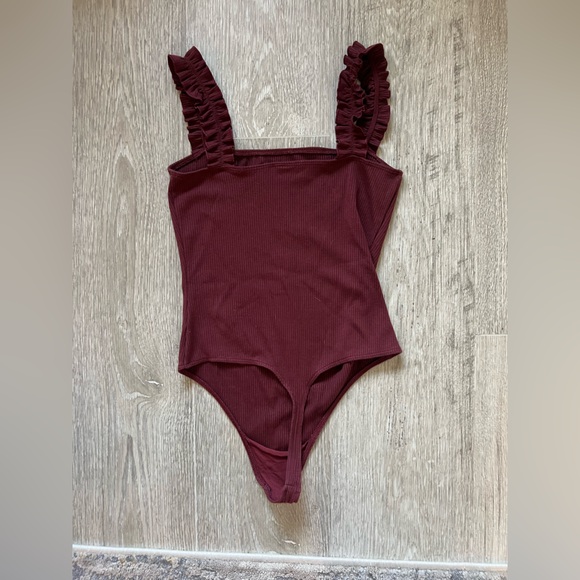 Red body suit Sunday Best. Size small. Curly straps. - Picture 2 of 2